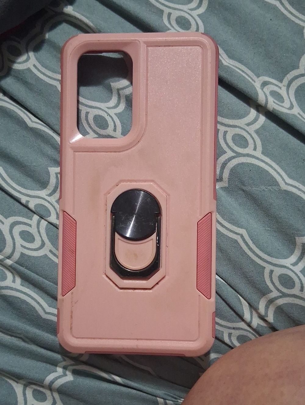 Galaxy A53 5g Pink Protective Phone Case with Built-In Ring Holder
